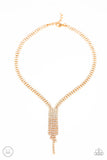 "DOUBLE THE DIVA" GOLD NECKLACE & EARRING SET