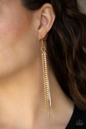 Center Stage Status - Gold - White Rhinestones